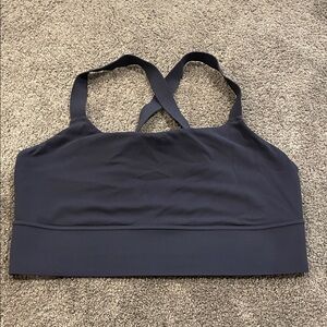EUC Woman’s XL Athleta Navy Blue Sports Bra with Crossback Straps